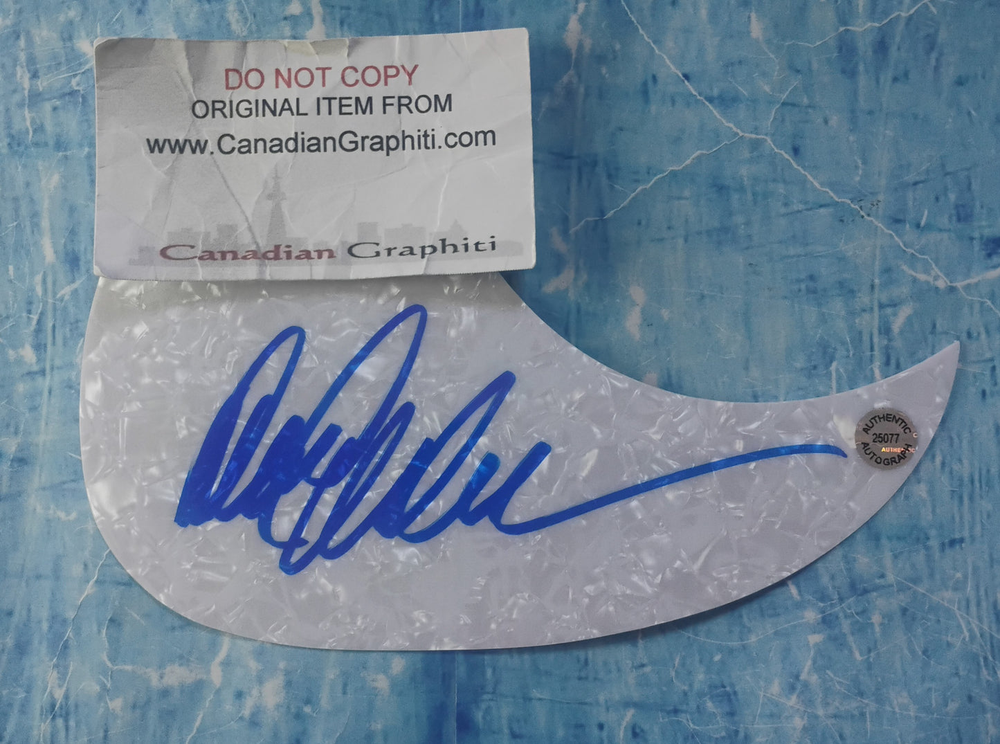 David Allan Coe Hand Signed Autograph Guitar Pick Guard COA