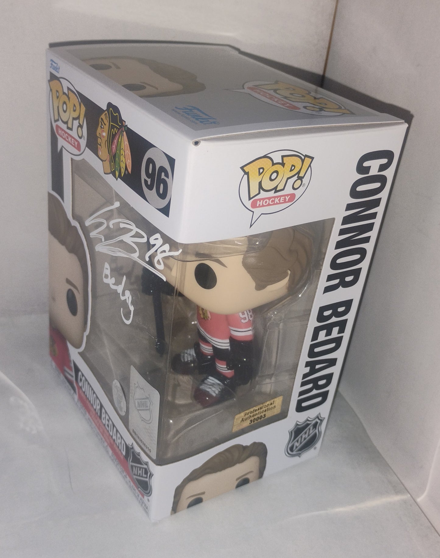 Connor Bedard Hand Signed Autograph Chicago Blackhawks Funko Pop COA