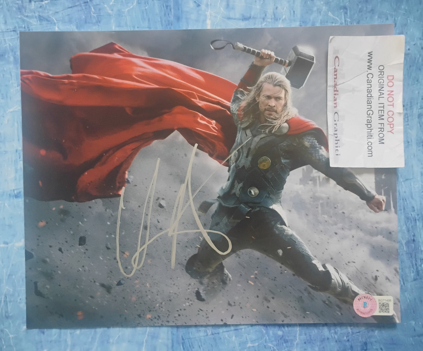 Chris Hemsworth Hand Signed Autograph 8x10 Photo BAS COA Thor