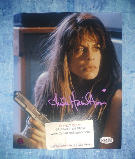 Linda Hamilton Hand Signed Autograph 8x10 Photo JSA COA The Terminator
