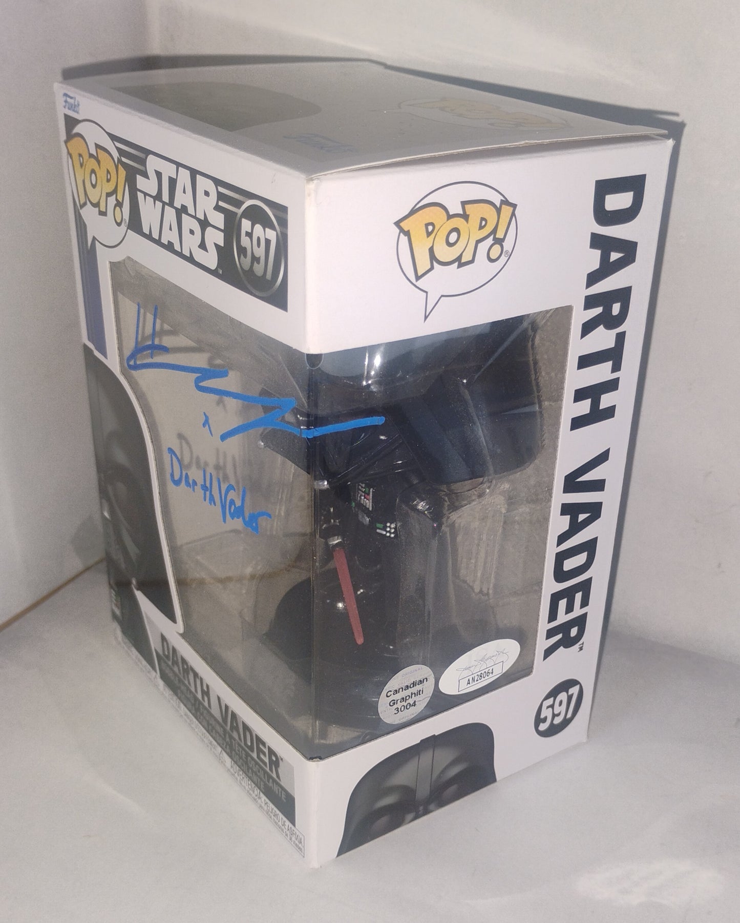 Hayden Christensen Hand Signed Autograph Funko Pop JSA COA Star Wars Darth Vader