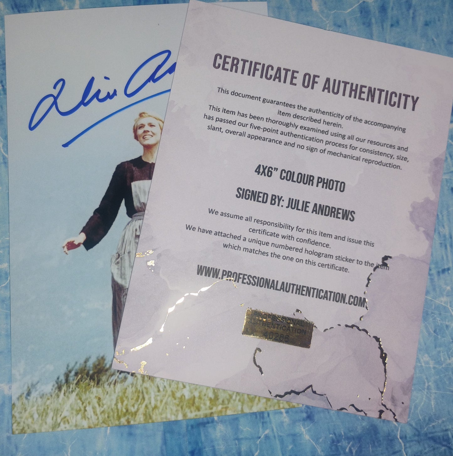 Julie Andrews Hand Signed Autograph Photo COA The Sound Of Music
