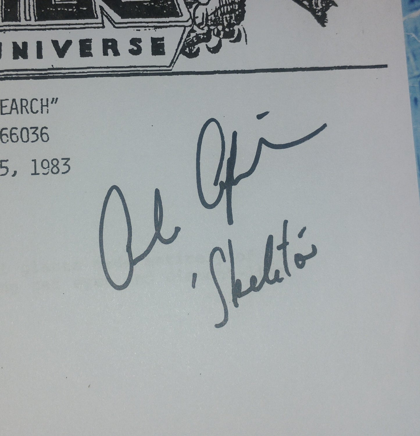 Alan Oppenheimer Hand Signed Autograph He-Man Script COA