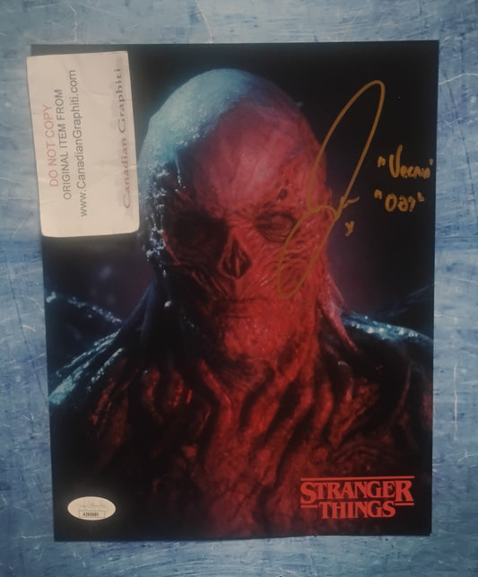 Jamie Campbell Bower Hand Signed Autograph 8x10 Photo JSA COA Stranger Things