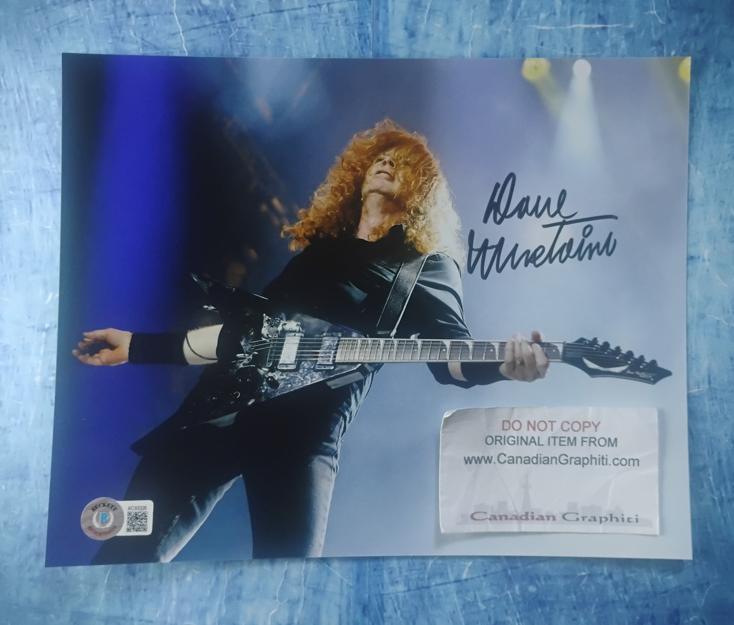 Dave Mustaine Hand Signed Autograph 8x10 Photo BAS COA Megadeth