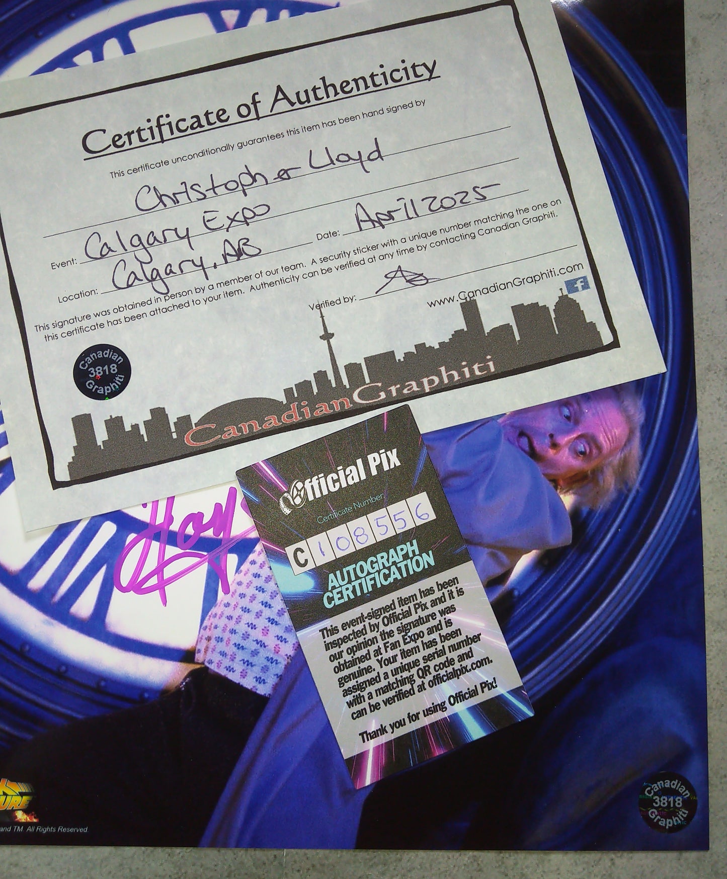 Christopher Lloyd Hand Signed Autograph 8x10 Photo COA + OPix Back To The Future