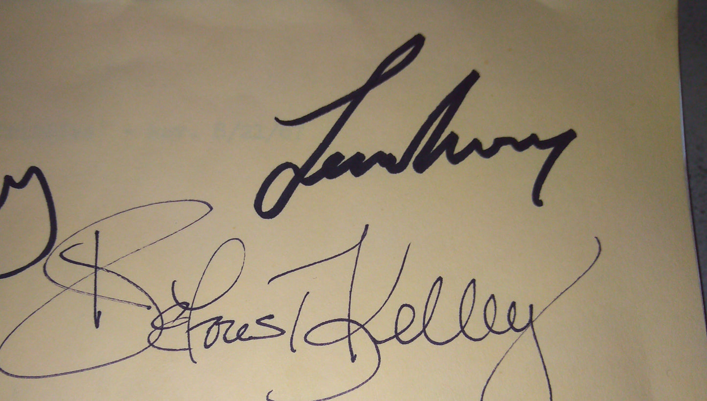 Star Trek 8x Cast Hand Signed Autograph Script COA Gene Roddenberry, Leonard Nimoy, William Shatner