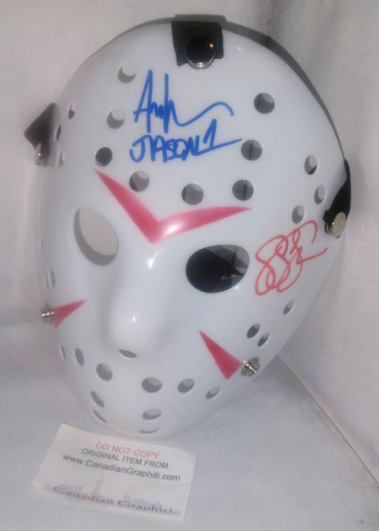 Sean Cunningham & Ari Lehman Hand Signed Autograph Jason Mask COA