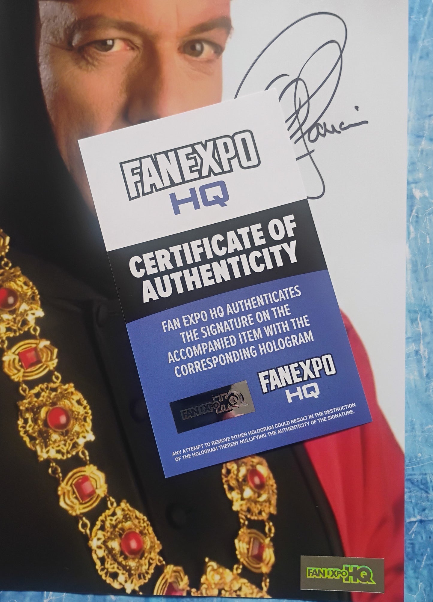 John De Lancie Hand Signed Autograph 8x10 Photo COA Star Trek