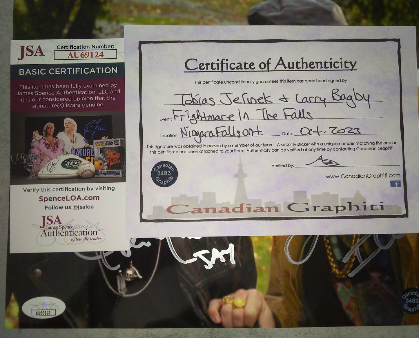 Tobias Jelinek & Larry Bagby Hand Signed Autograph 8x10 Photo JSA COA Hocus Pocus