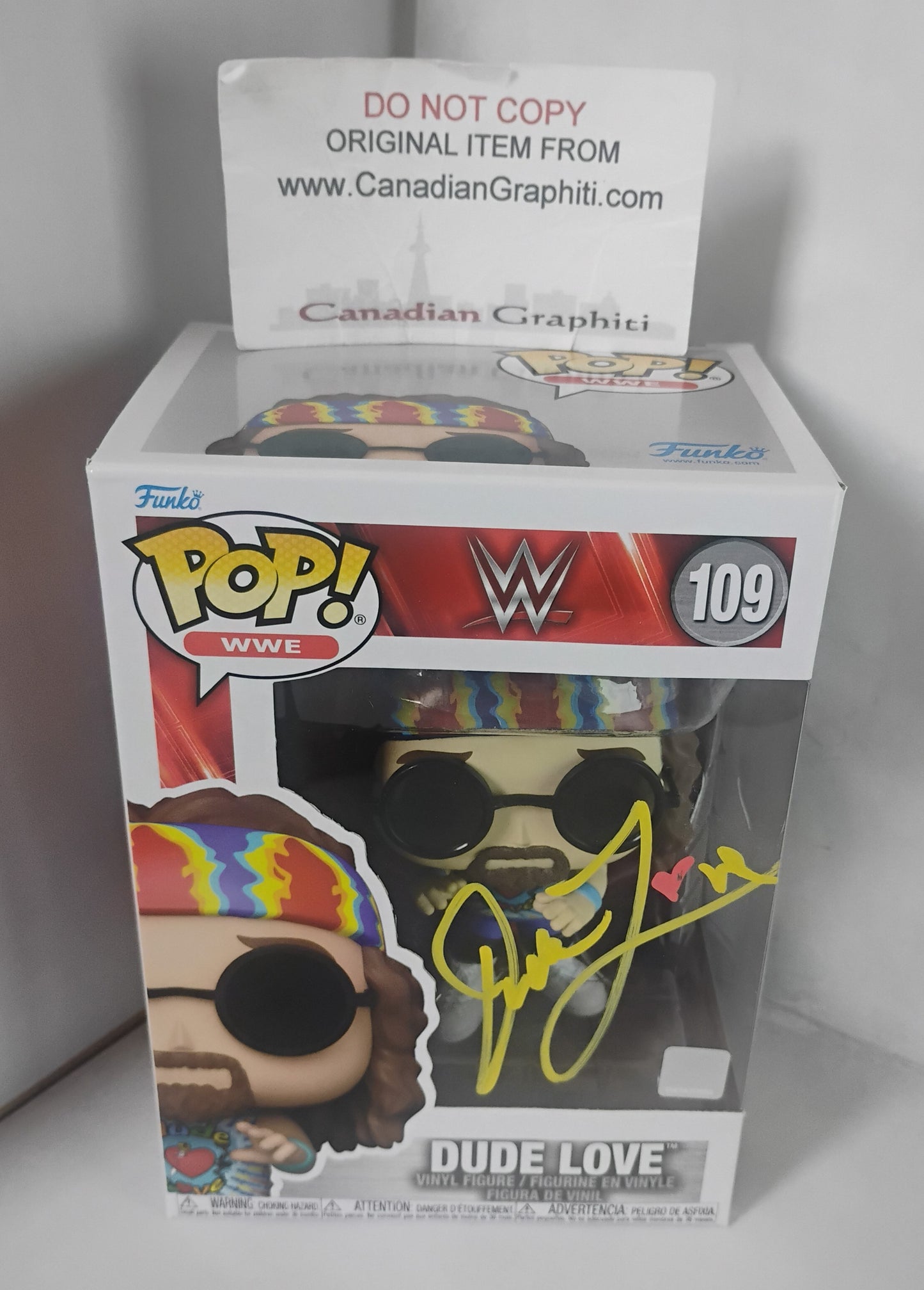 Mick Foley Hand Signed Autograph Dude Love Funko Pop COA