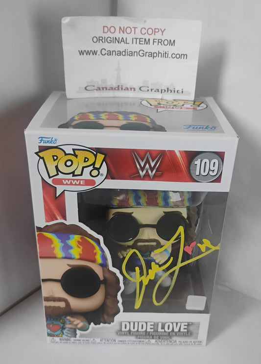 Mick Foley Hand Signed Autograph Dude Love Funko Pop COA