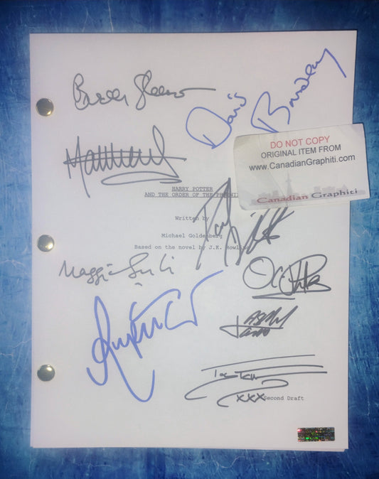 Harry Potter 9x Cast Hand Signed Autograph Script COA