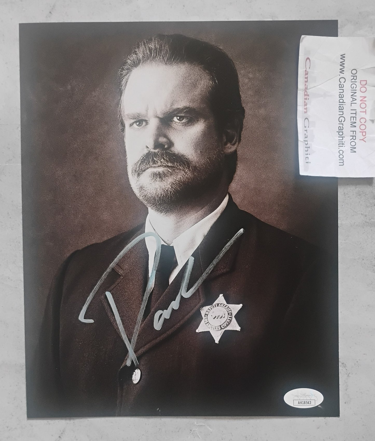 David Harbour Hand Signed Autograph 8x10 Photo JSA COA Stranger Things