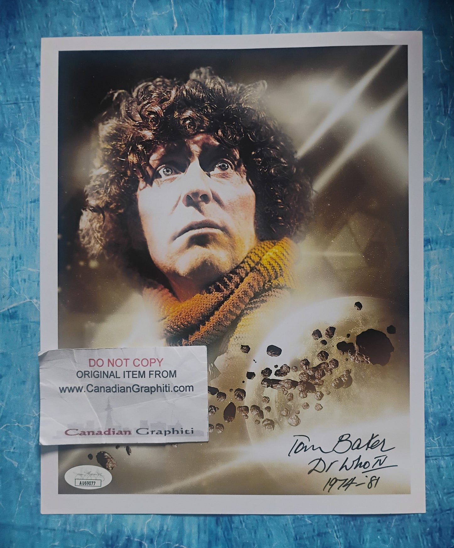 Tom Baker Hand Signed Autograph 8x10 Photo JSA COA Doctor Who