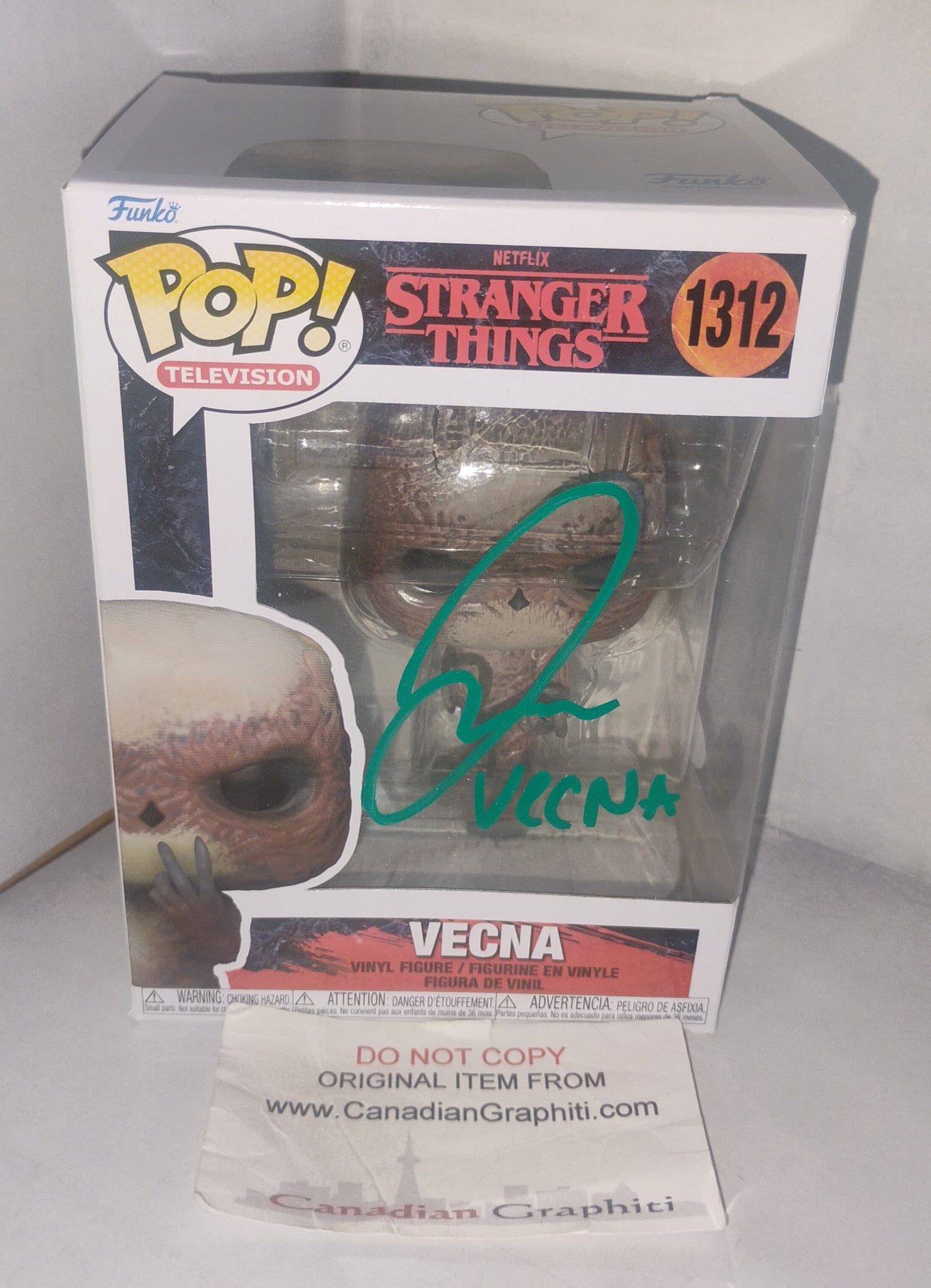 Jamie Campbell Bower Hand Signed Autograph Stranger Things Funko Pop JSA COA Vecna