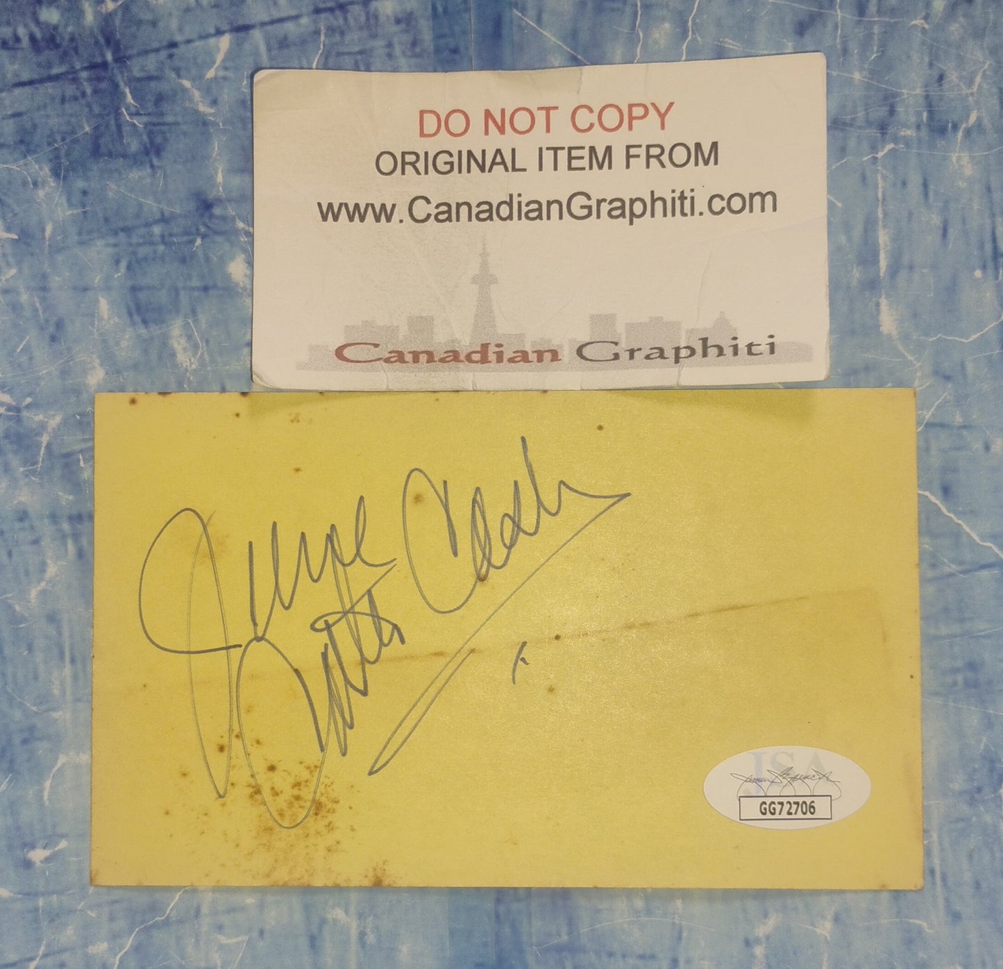 June Carter Cash Hand Signed Autograph Index Card JSA COA