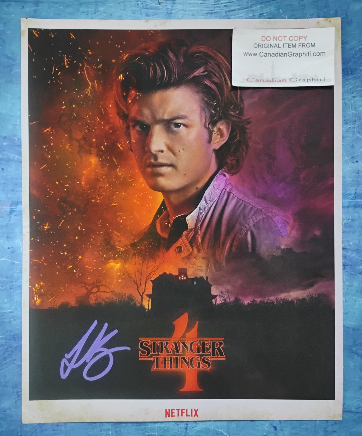 Joe Keery Hand Signed Autograph 11x14 Photo COA Stranger Things