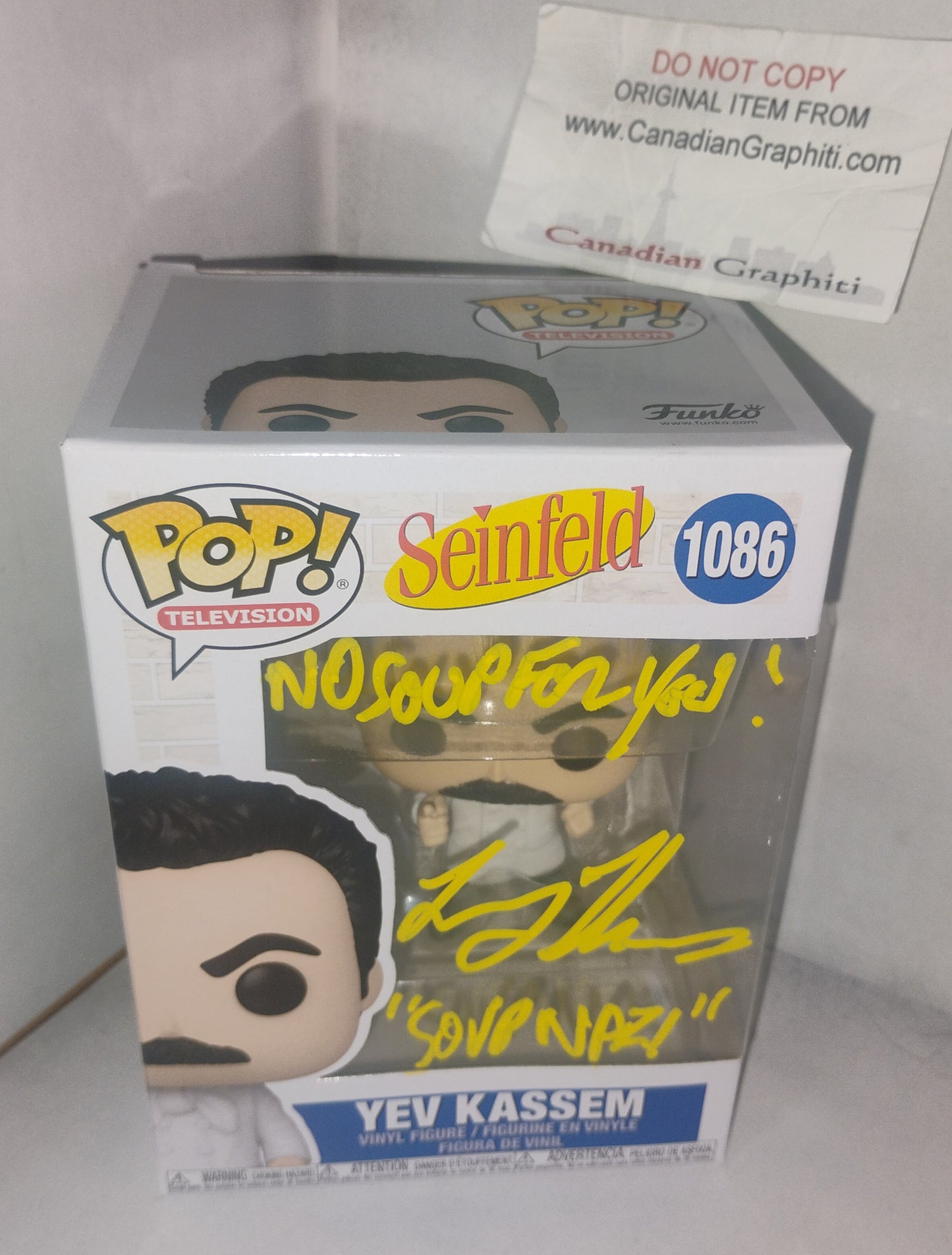 Larry Thomas Hand Signed Autograph Seinfeld Soup Nazi Funko Pop COA