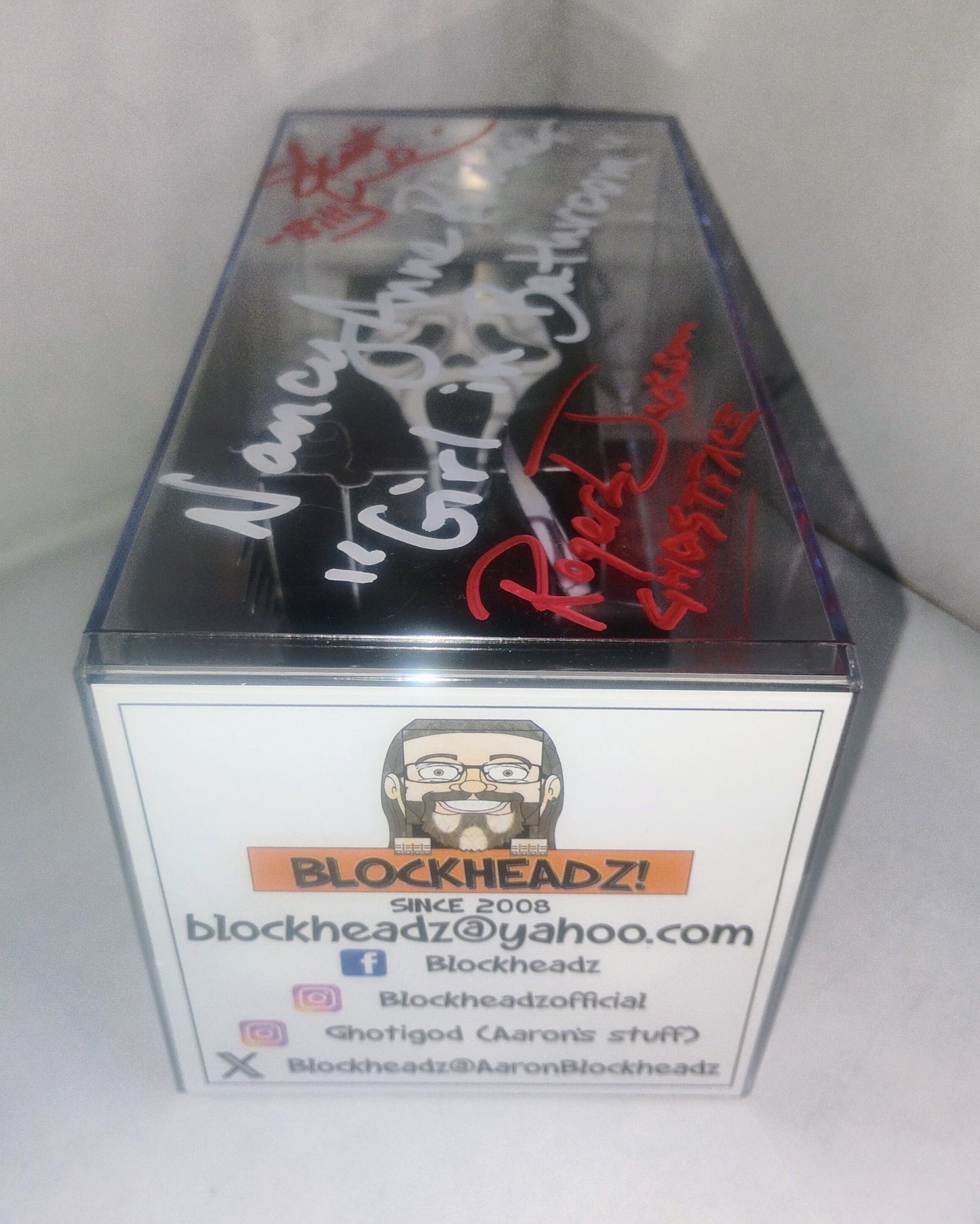 Scream 4x Cast Signed Ghostface COA Skeet Ulrich, Roger L Jackson