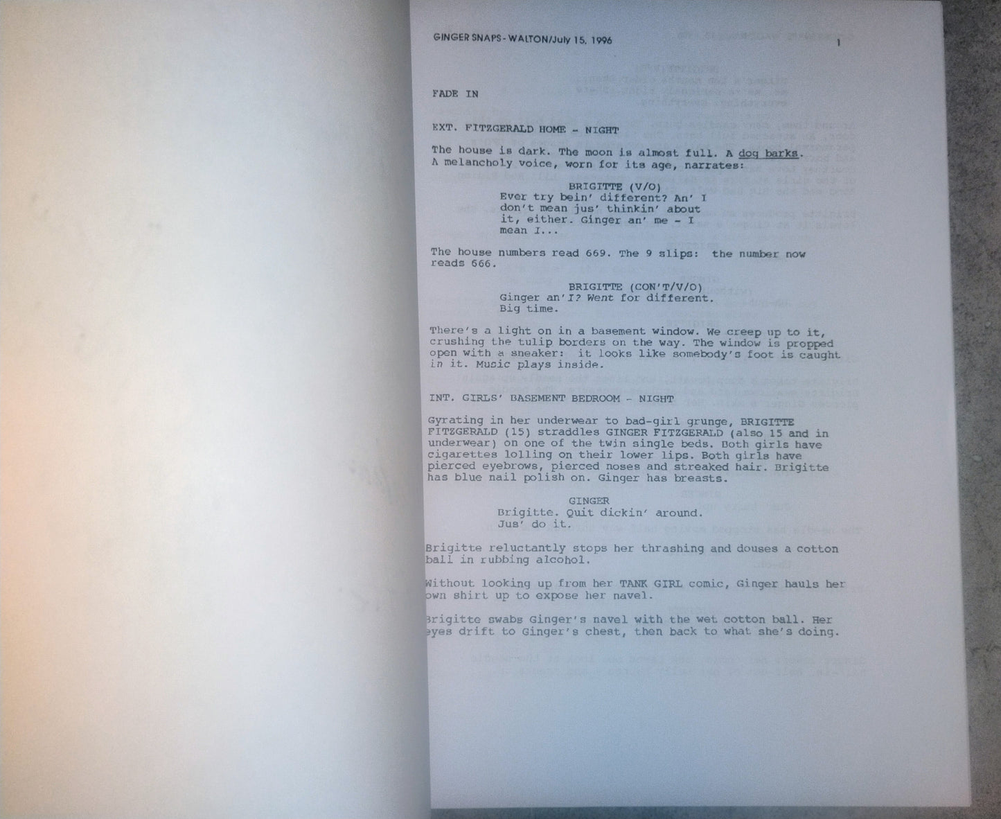 Ginger Snaps Cast Hand Signed Autograph Script Hand Signed Autograph COA Katherine Isabelle, Emily Perkins & Mimi Rogers