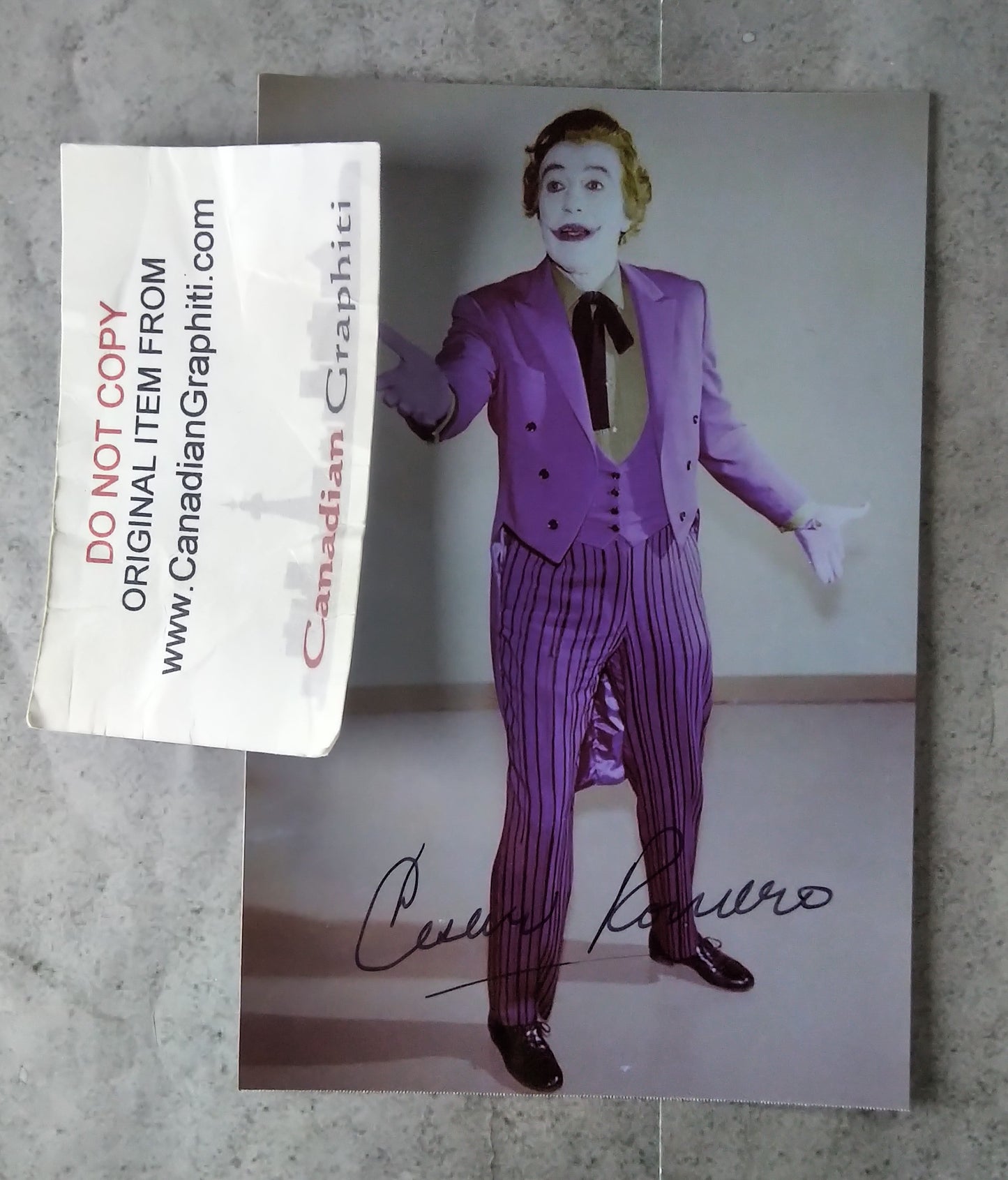 Cesar Romero Hand Signed Autograph Photo COA Batman