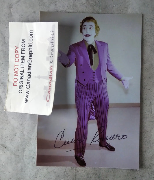 Cesar Romero Hand Signed Autograph Photo COA Batman