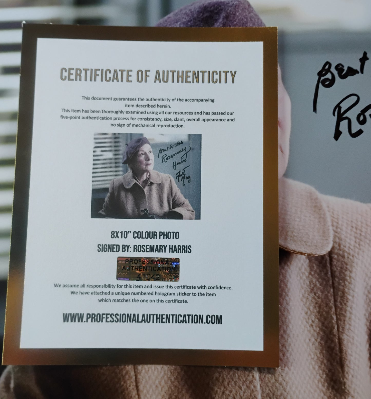 Rosemary Harris Hand Signed Autograph 8x10 Photo COA Spider-man