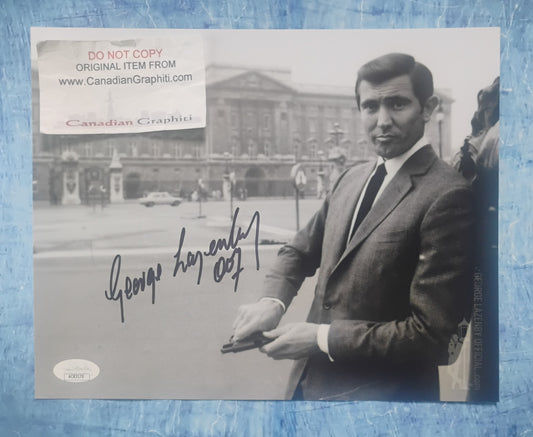 George Lazenby Hand Signed Autograph 8x10 Photo JSA COA James Bond