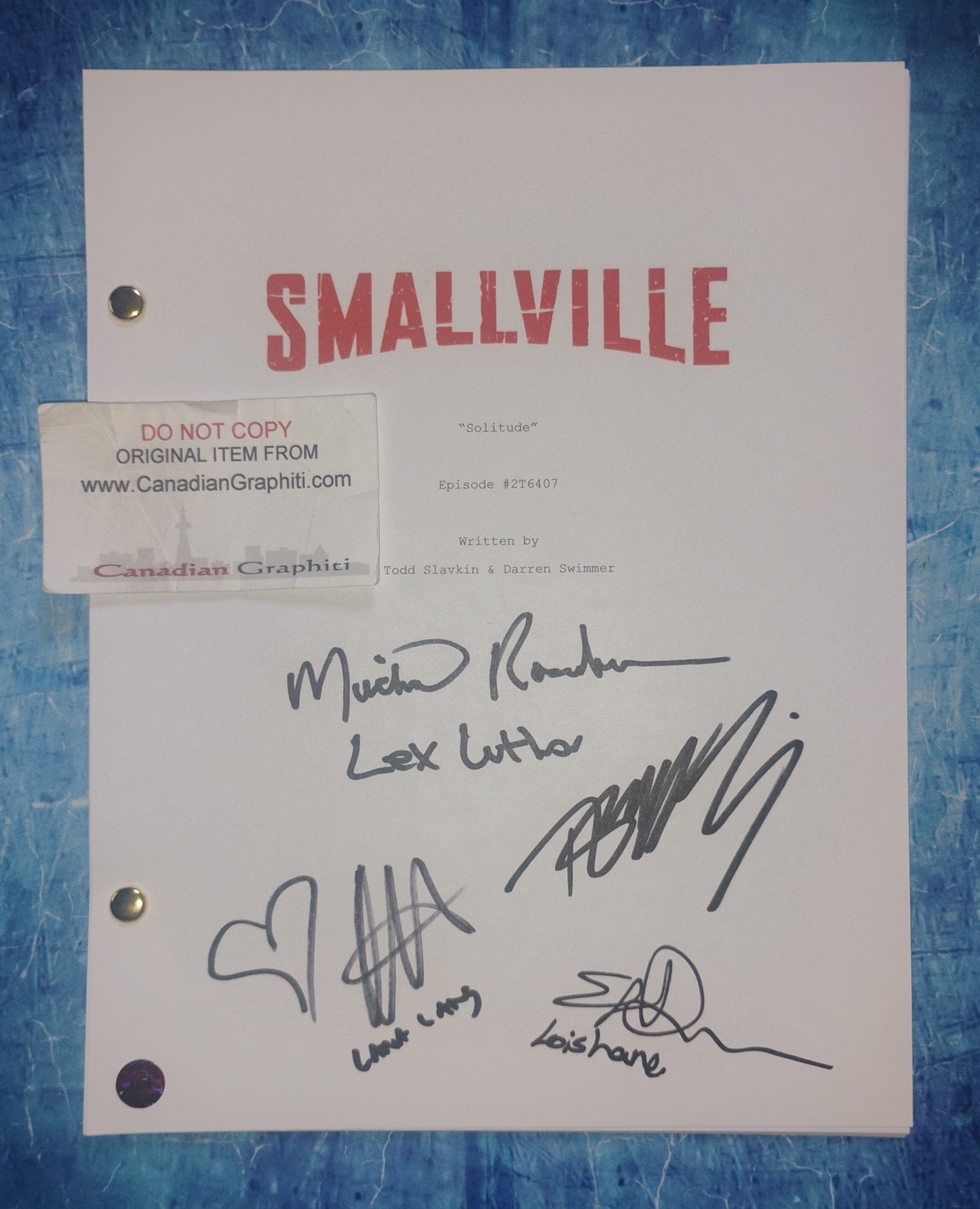 Smallville 4x Cast Hand Signed Autograph OPix COA