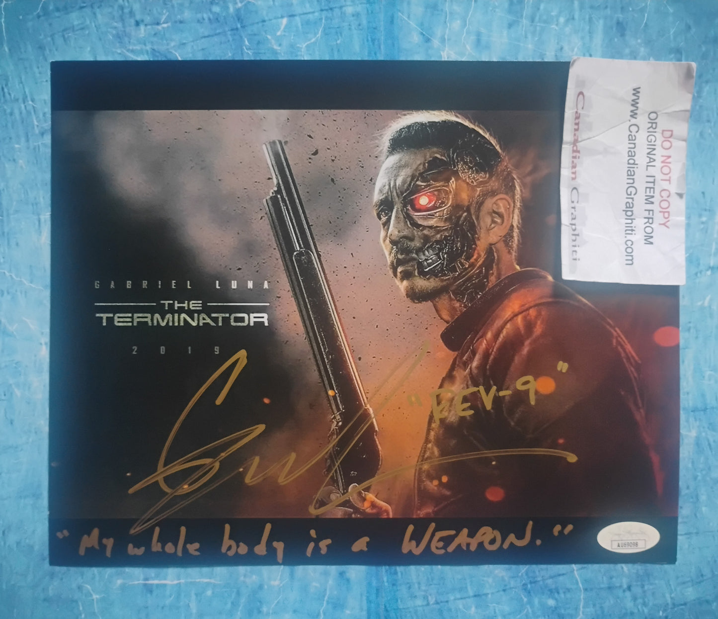 Gabriel Luna Hand Signed Autograph 8x10 Photo JSA COA Terminator Dark Fate