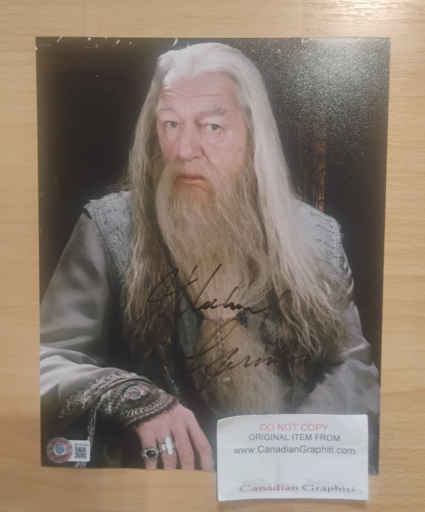 Michael Gambon Hand Signed Autograph 8x10 Photo BAS COA Harry Potter