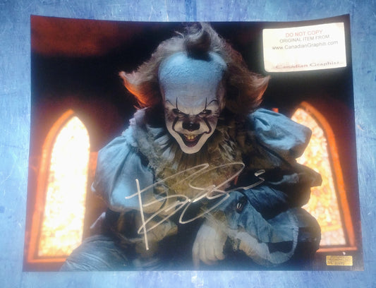 Bill Skarsgard Hand Signed Autograph 11x14 Photo COA Pennywise