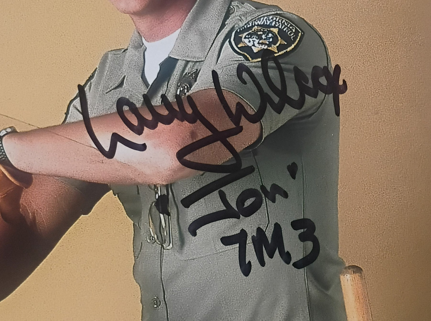 Erik Estrada & Larry Wilcox Hand Signed Autograph 8x10 Photo COA JSA Chips