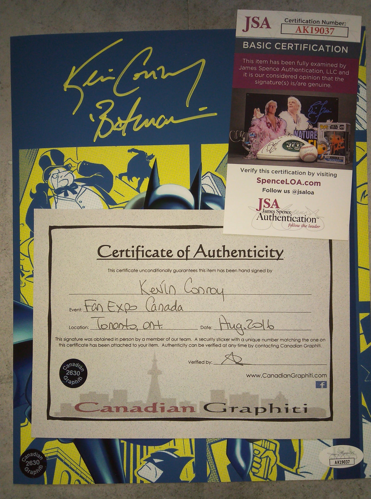 Kevin Conroy Hand Signed Autograph 8x10 Photo COA + JSA Batman