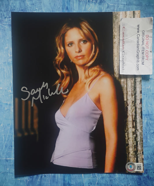Sarah Michelle Gellar Hand Signed Autograph 8x10 Photo BAS COA Buffy The Vampire Slayer