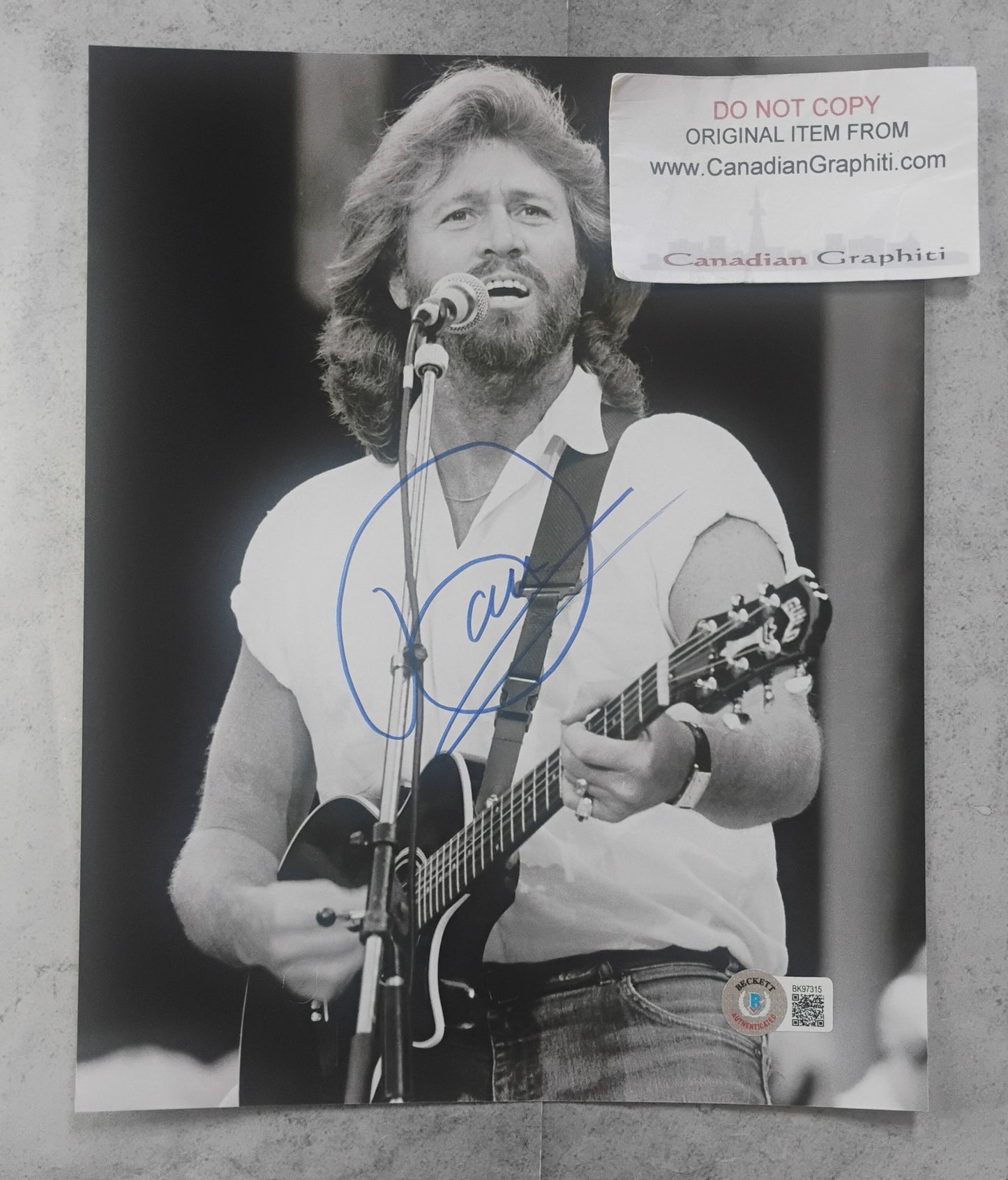 Barry Gibb Hand Signed Autograph 8x10 Photo BAS COA Bee Gees