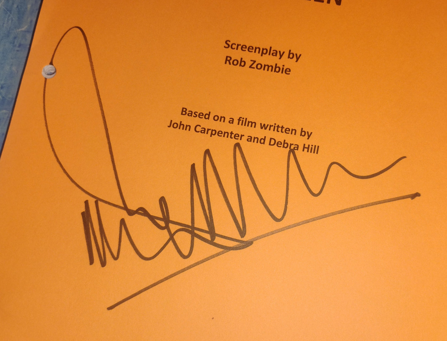 Malcolm McDowell Hand Signed Autograph Halloween Script JSA COA