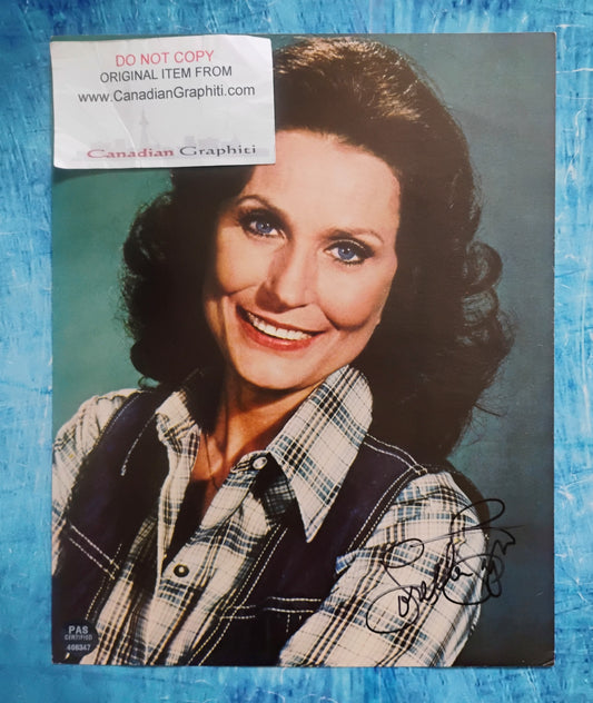 Loretta Lynn Hand Signed Autograph 8x10 Photo PSA COA