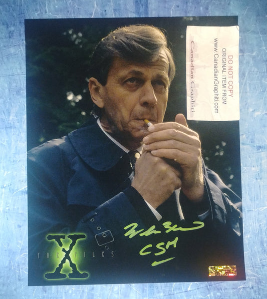 William B Davis Hand Signed Autograph 8x10 Photo COA X-Files