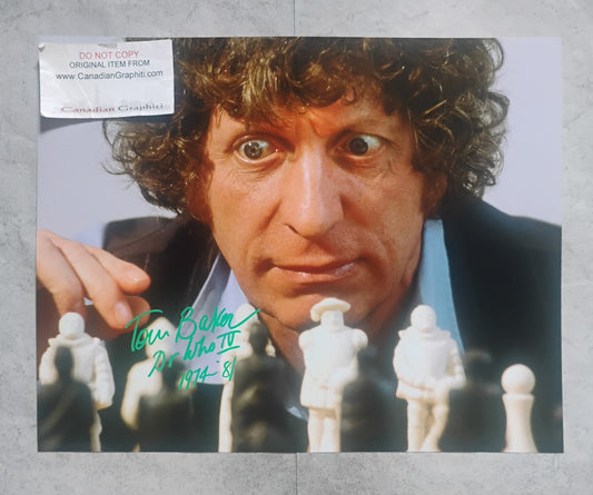 Tom Baker Hand Signed Autograph 11x14 Photo COA Doctor Who