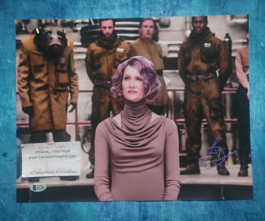 Laura Dern Hand Signed Autograph 11x14 Photo BAS COA Star Wars