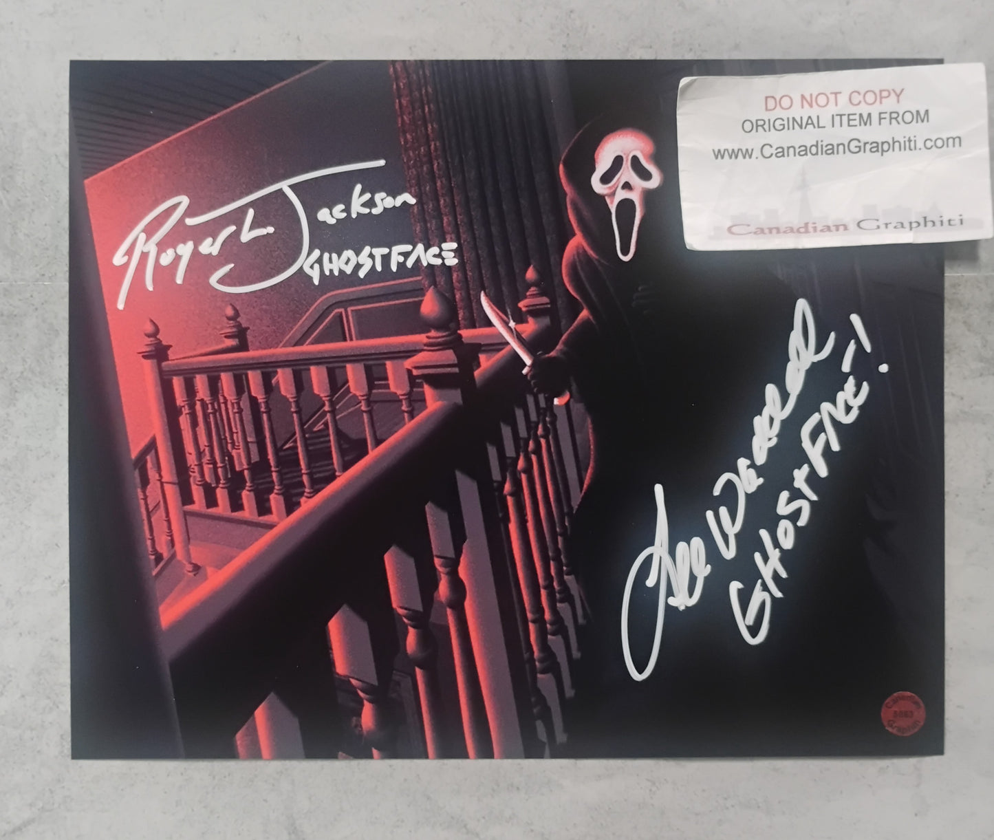 Roger L Jackson & Lee Waddell Hand Signed Autograph 8x10 Photo COA Scream