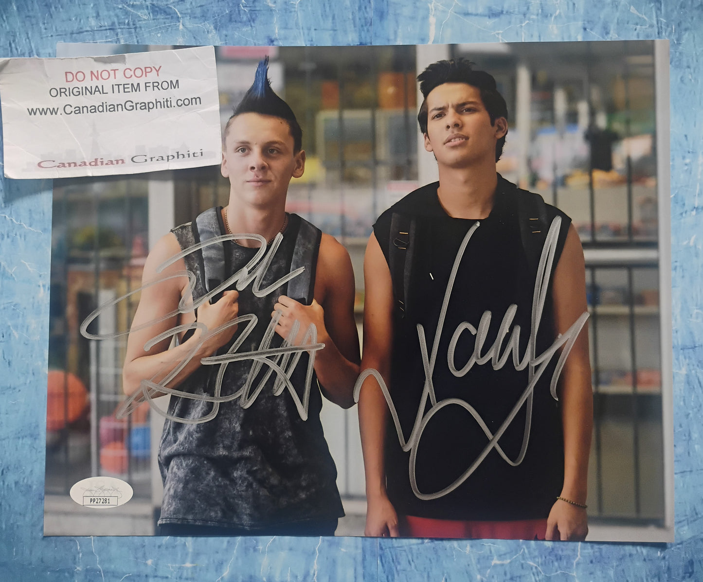 Jacob Bertrand & Xolo Mariduena Hand Signed Autograph 8x10 Photo JSA COA Cobra Kai