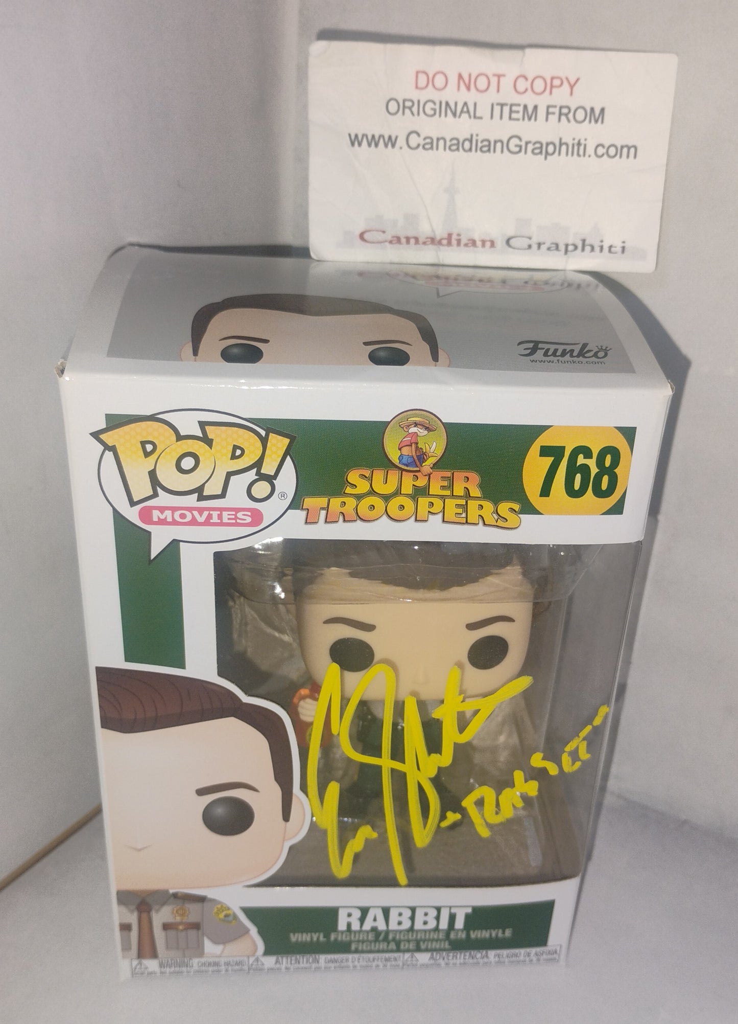Erik Stolhanske Hand Signed Autograph Super Troopers Funko Pop COA