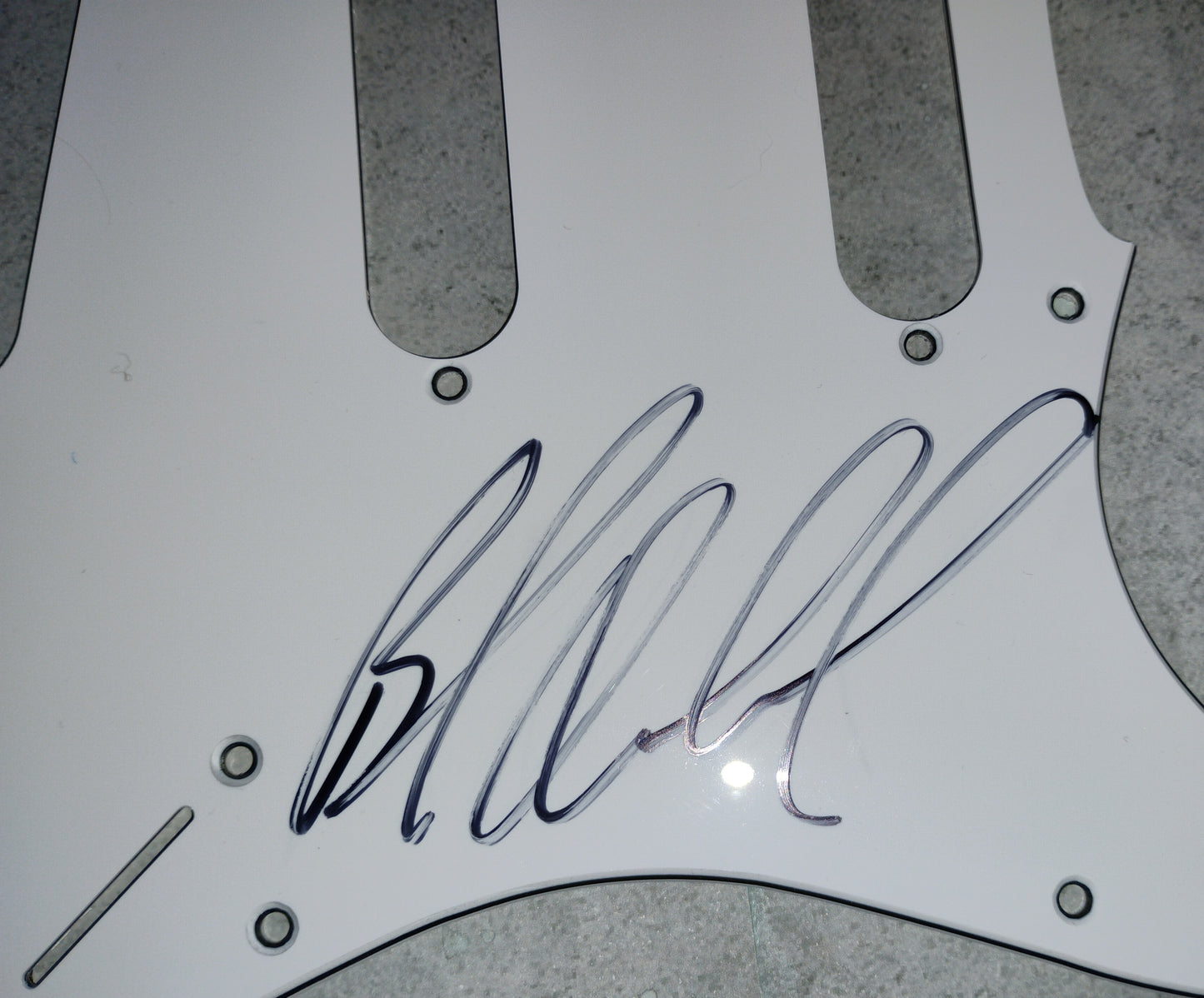 Brad Arnold Hand Signed Autograph Guitar Pick Guard COA 3 Doors Down
