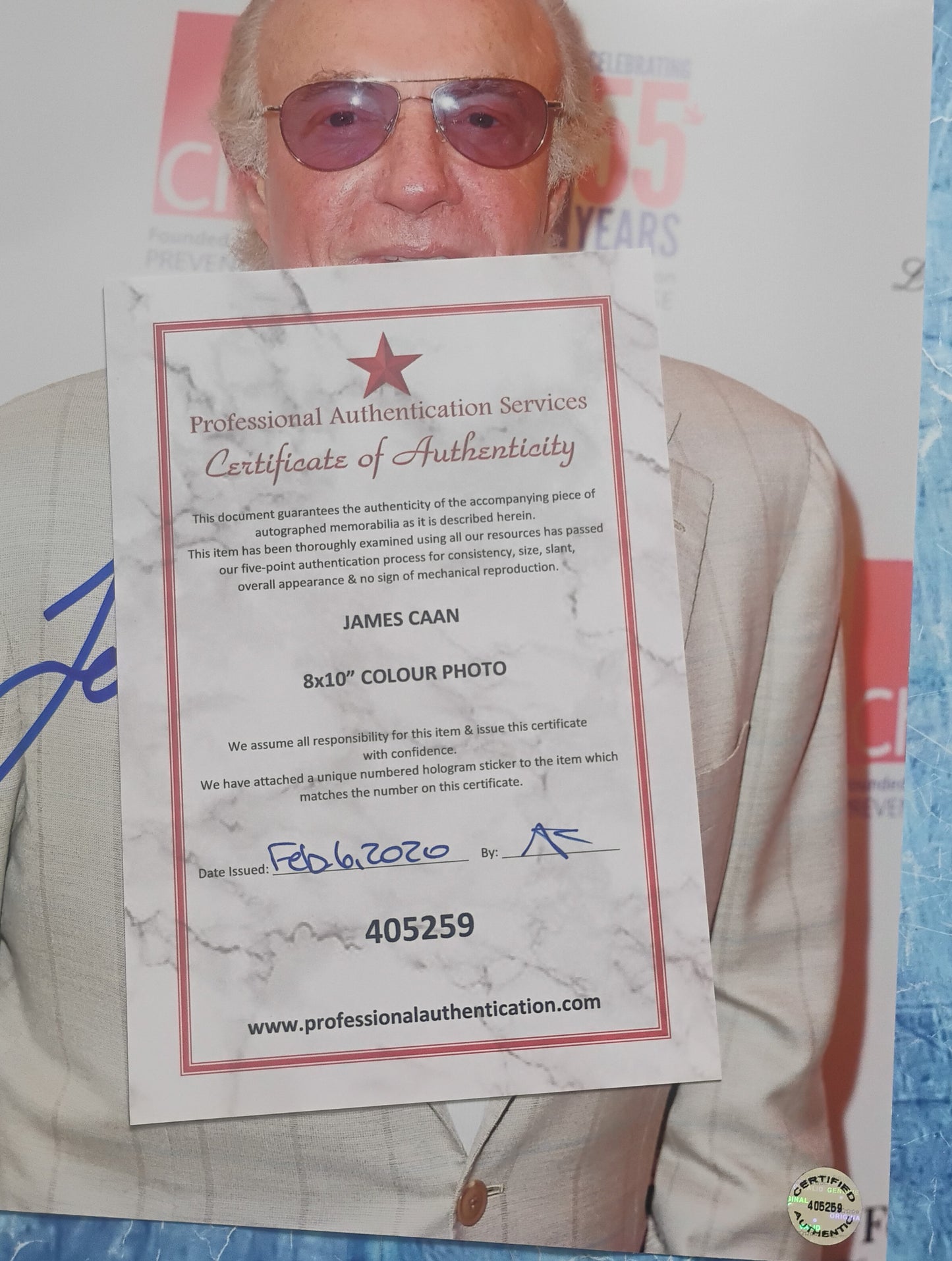 James Caan Hand Signed Autograph 8x10 Photo COA
