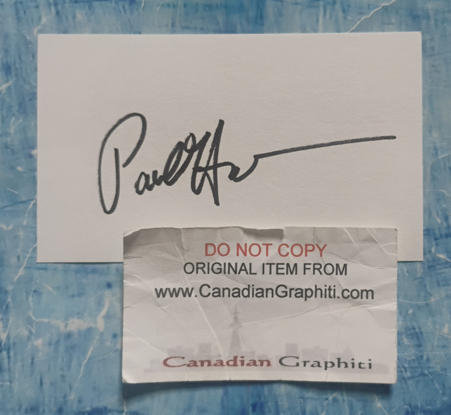 Paul Hogan Hand Signed Autograph Index Card COA Crocodile Dundee