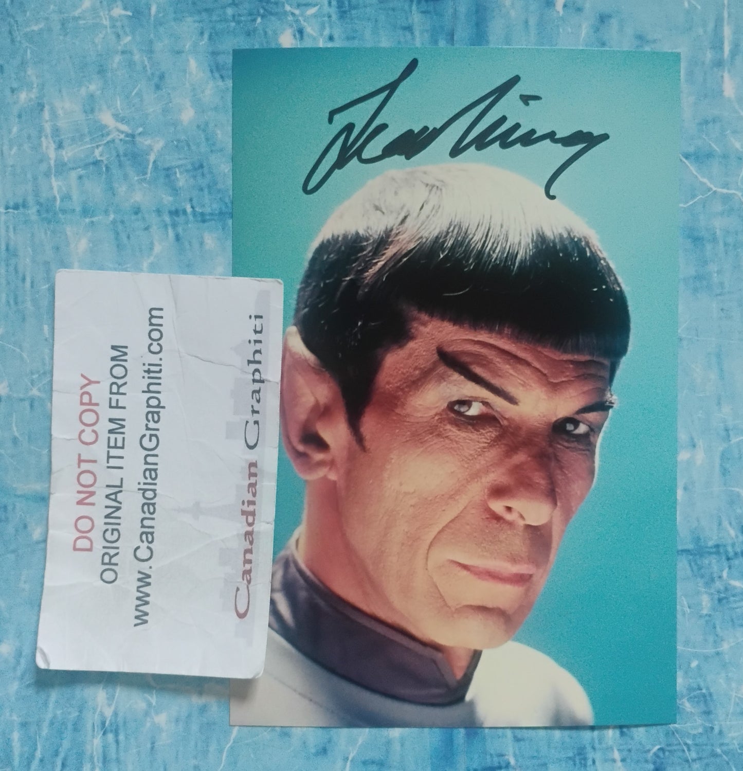 Leonard Nimoy Hand Signed Autograph Photo COA Star Trek