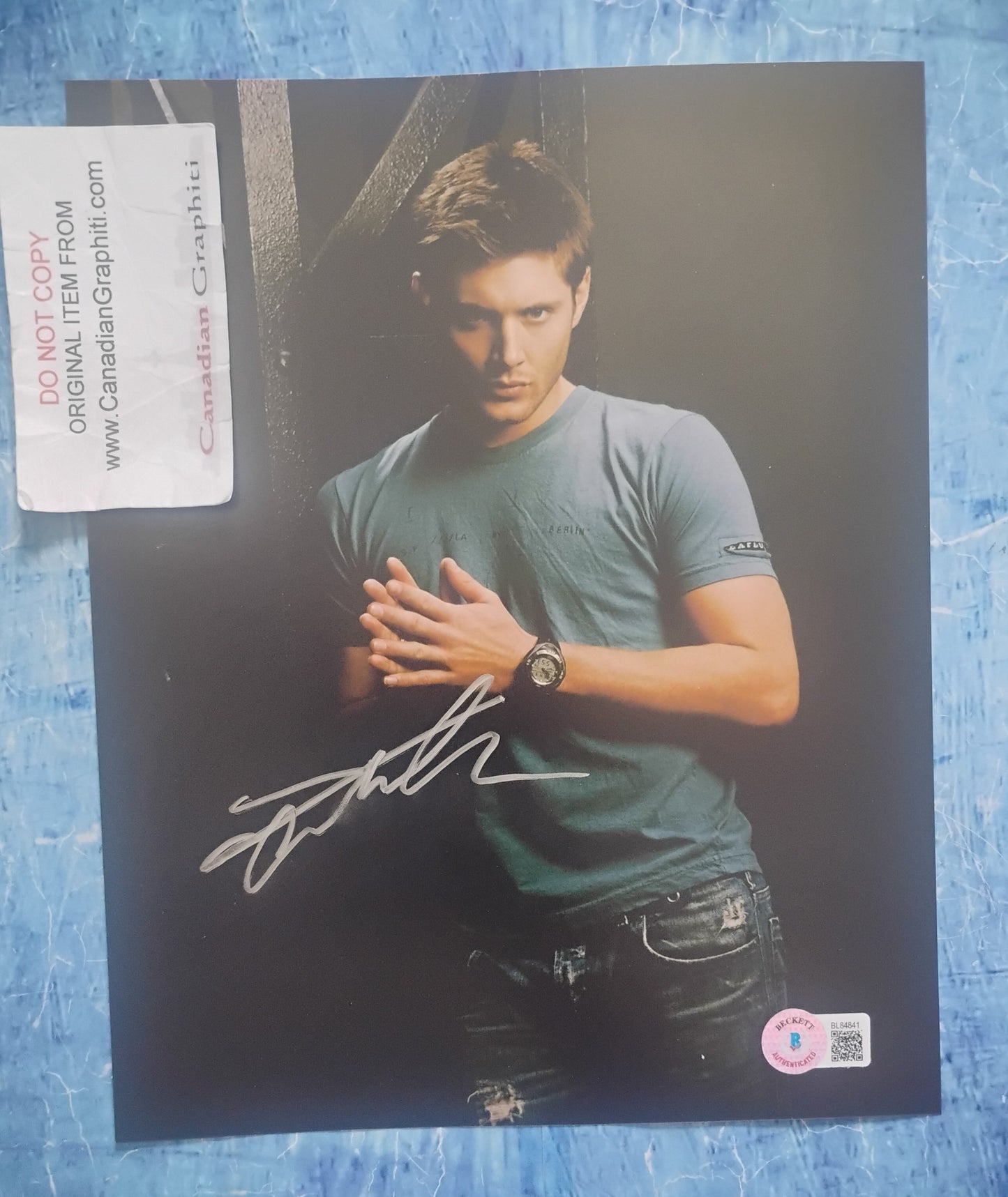 Jensen Ackles Hand Signed Autograph 8x10 Photo BAS COA